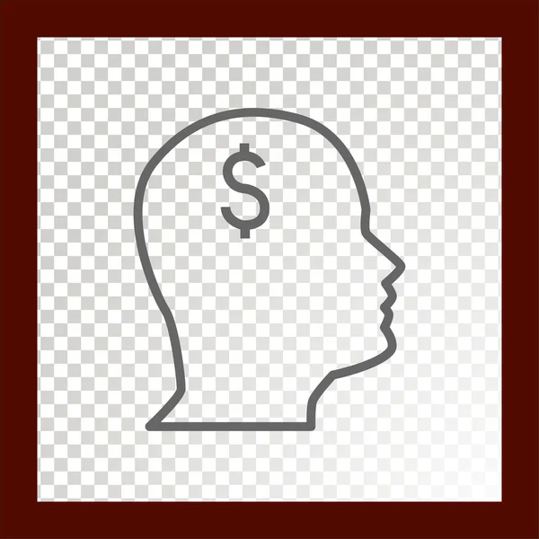 人的头与美元符号内 — 图库矢量图片
