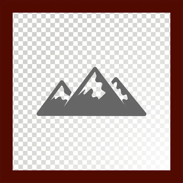 Montaña Icono Web Ilustración Vectorial — Vector de stock