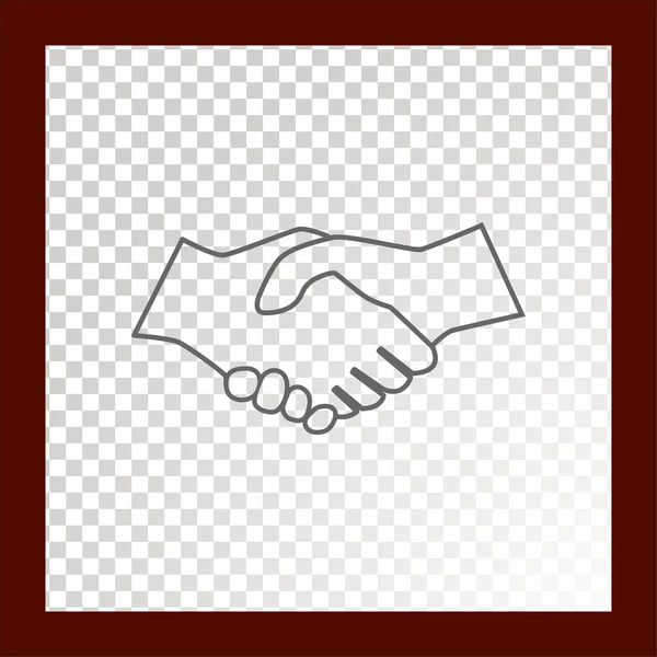 Handshake Web Icon Vector Illustration — Stock Vector
