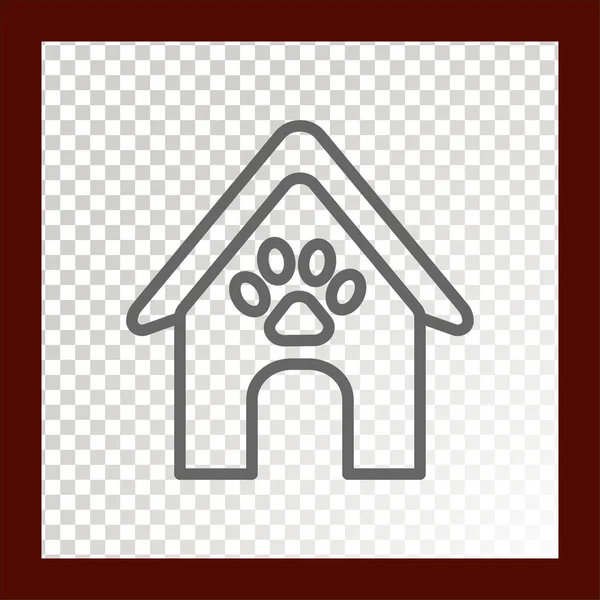 Dog House Web Icon Vector Illustration — Stock Vector