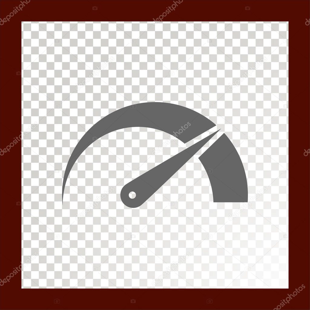  speedometer web icon. Vector illustration
