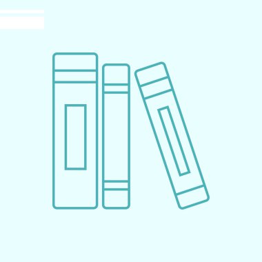 kitaplar düz simge, vektör illüstrasyonu