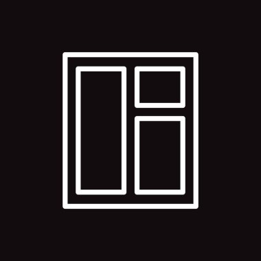  Pencere simgesi. vektör illüstrasyonu 