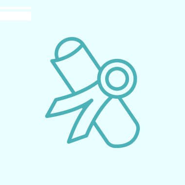 Sertifika web simgesi. vektör çizim 