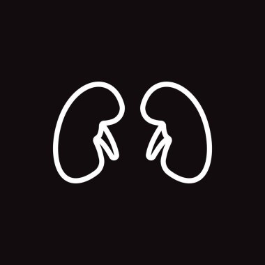 böbrekler renk web simgesi. vektör çizim