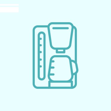 Kahve makinesi web simgesi. Vektör illüstrasyonu 