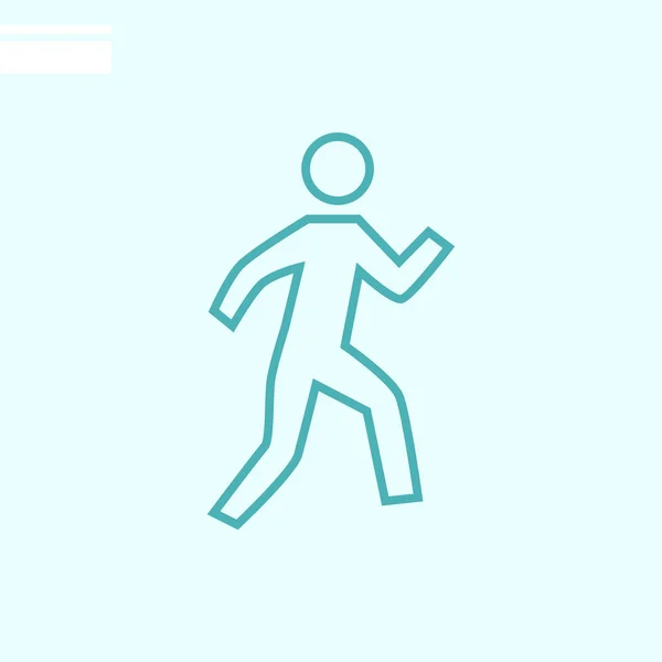 Running Man Pictogram Vectorillustratie — Stockvector