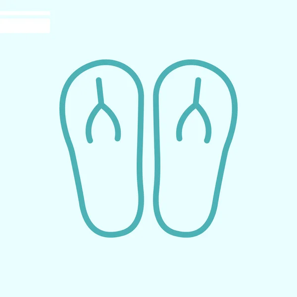 Flip Flop Web Icon Vector Illustration — Stock Vector