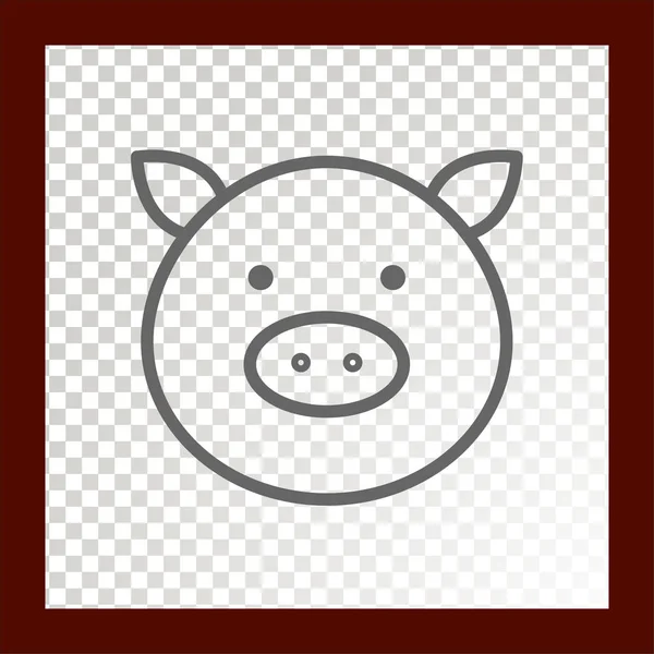 Schwein Web Ikone Vektorillustration — Stockvektor