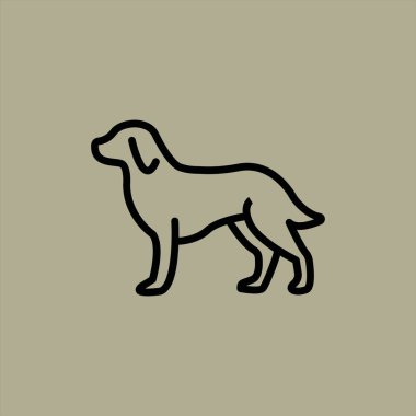 köpek simgesi vektör illüstrasyonu 