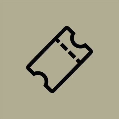 bilet ikonu vektör illüstrasyonu 