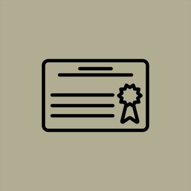 diploma simgesi vektör illüstrasyonu 