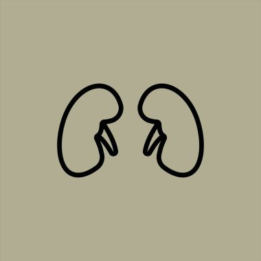akciğer simgesi vektör illüstrasyonu 