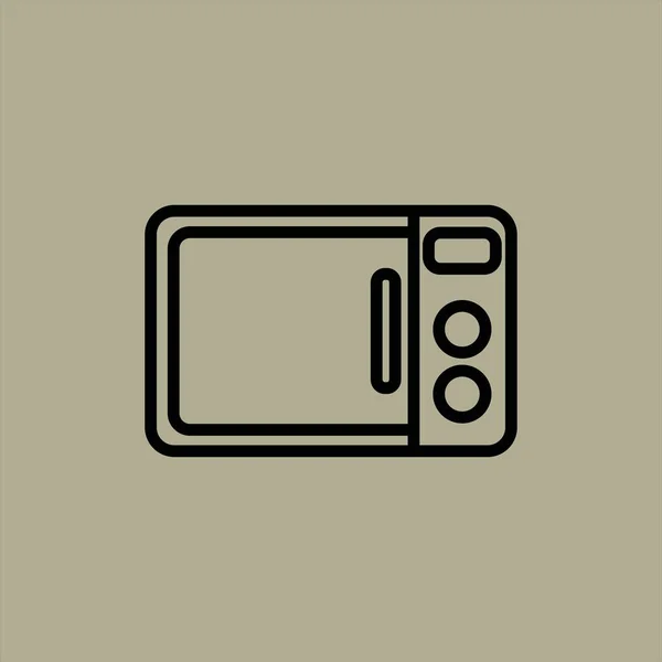 Mikrowellenherd Icon Vektor Illustration — Stockvektor