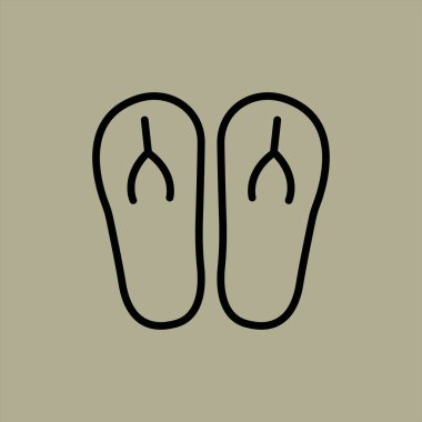flip flops simge vektör illüstrasyonu 