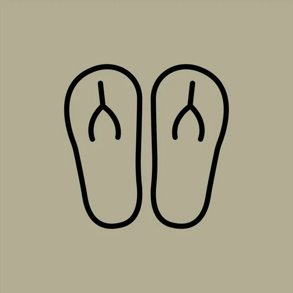 Flip Flops Icono Vector Ilustración — Archivo Imágenes Vectoriales