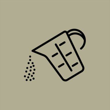 Ölçüm Kupası simge vektör çizim 