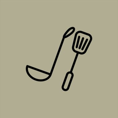 Kepçe simge vektör çizim 