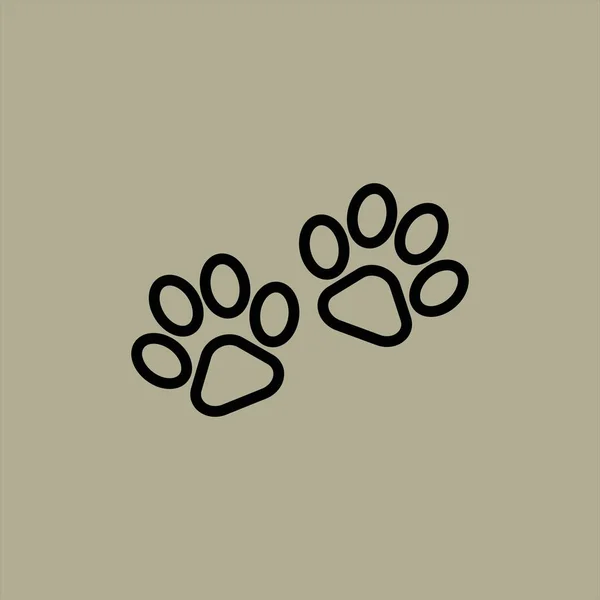 Paws Icon Vector Illustration — Stock Vector