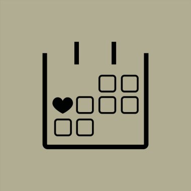 Takvim simgesi vektör illüstrasyonu 