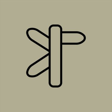 yön ikonu vektör illüstrasyonu 