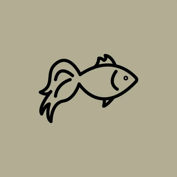 Icône Poisson Illustration Vectorielle — Image vectorielle