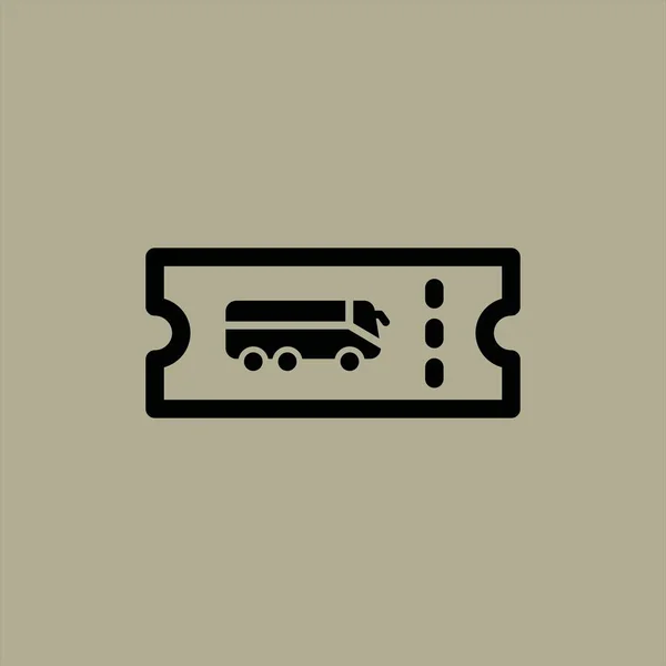 Icono Del Billete Autobús Vector Ilustración — Archivo Imágenes Vectoriales