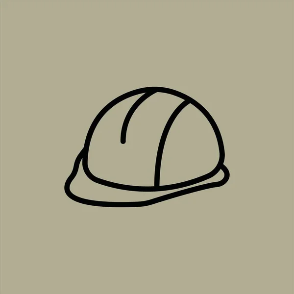 Casco Icono Vector Ilustración — Archivo Imágenes Vectoriales