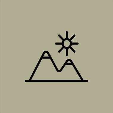 dağ ikonu vektör illüstrasyonu 