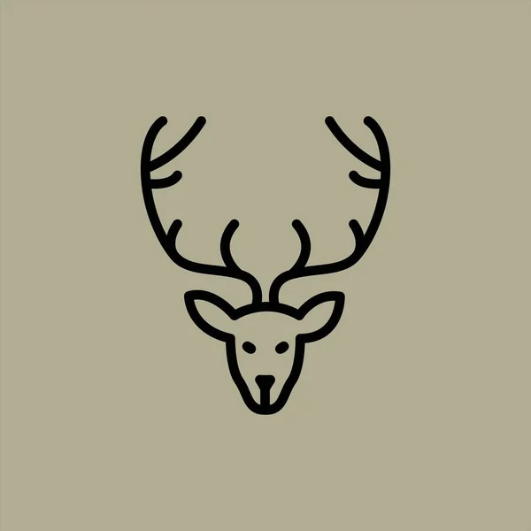 Deer Icon Vector Illustration — Stock Vector