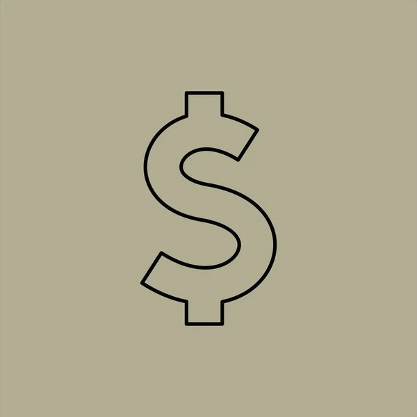 Dollar Pictogram Vector Illustratie — Stockvector