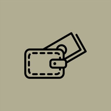 cüzdan ikonu vektör illüstrasyonu 