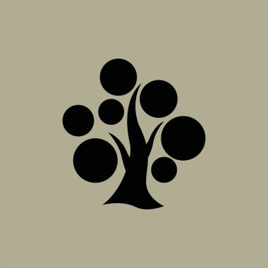 ağaç simgesi vektör illüstrasyonu  