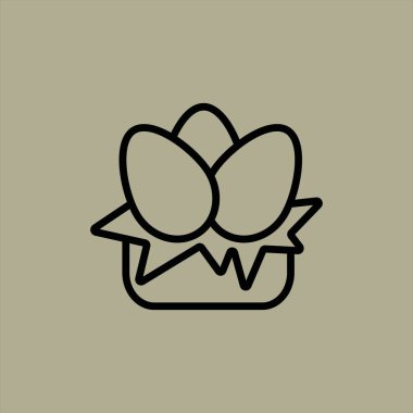 Yumurta ikonu vektör illüstrasyonu 