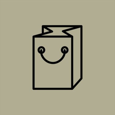 çanta simgesi vektör illüstrasyonu 