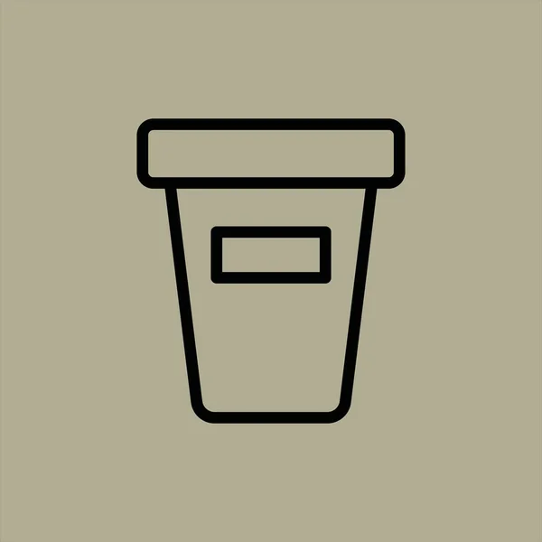 Bin Pictogram Vector Illustratie — Stockvector