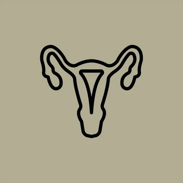 Uterus Icon Vector Illustration — Stock Vector