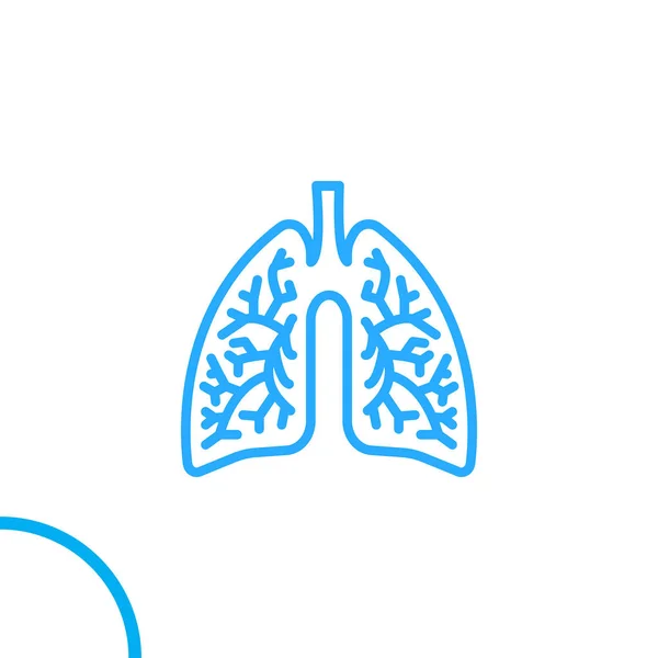 Akciğer Simgesi Vektör Illüstrasyonu — Stok Vektör