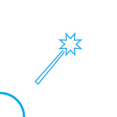 Sihirli çubuk simgesi vektör çizimi 