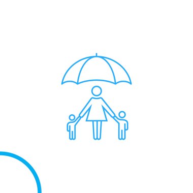 Anne ve çocuk simge vektör çizim 