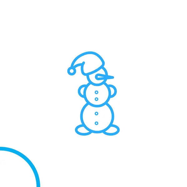 Icono Muñeco Nieve Vector Ilustración — Vector de stock