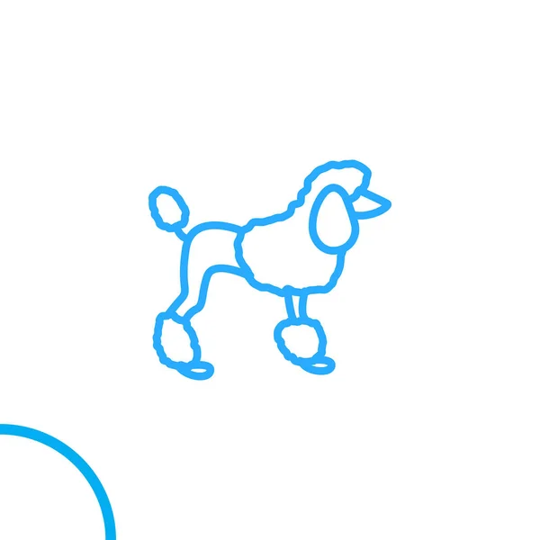 Poodle Icono Vector Ilustración — Vector de stock