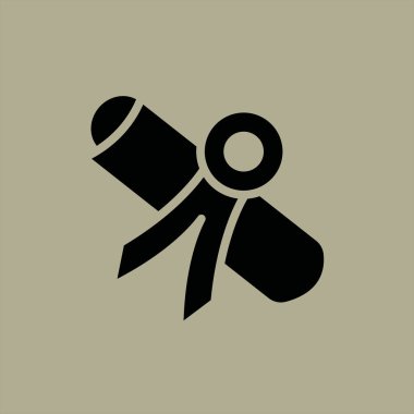 diploma simgesi vektör illüstrasyonu 