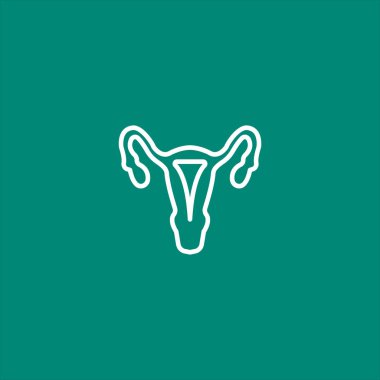 uterus simgesi vektör illüstrasyonu 