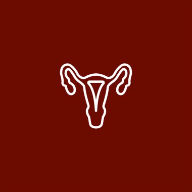 uterus simgesi vektör illüstrasyonu 
