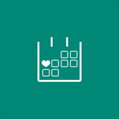 14 Şubat takvim basit simgesini