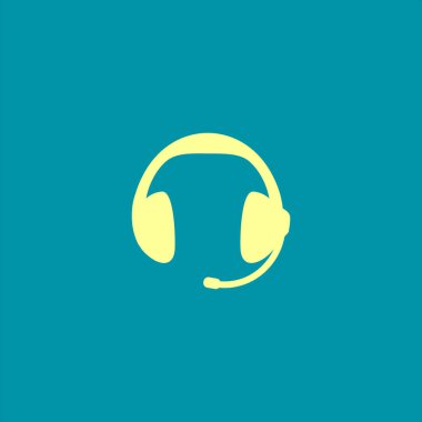 kulaklık simgesi vektör illüstrasyonu 