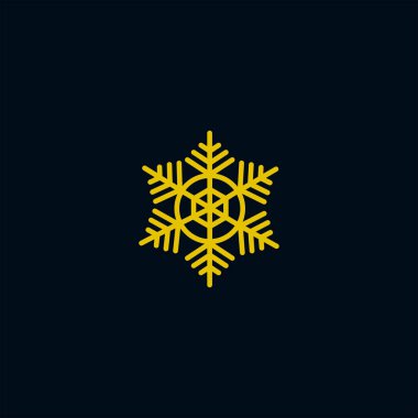 kar Tanesi simgesi vektör çizimi 