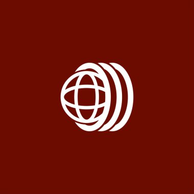 Küre ve oto lastik simgesi, vektör çizim