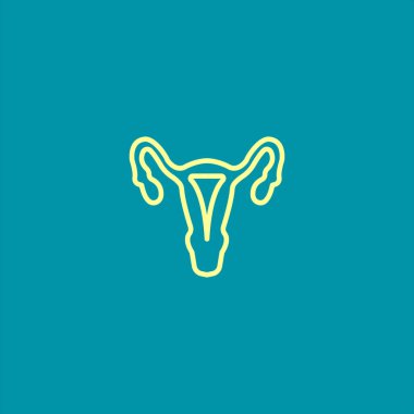 uterus simgesi vektör illüstrasyonu 
